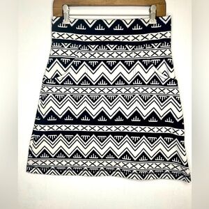 Kavu Black White A-Line Tribal Print Hiking Outdoor Skirt Women’s Size Large L
